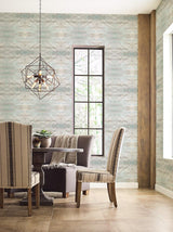 Wallpaper Serene Jewl Wallpaper // Blue & Grey