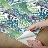 Wallpaper Shangri-La Peel & Stick Wallpaper // Palm Green