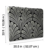 Wallpaper Shell Damask Wallpaper // Black