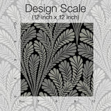 Wallpaper Shell Damask Wallpaper // Black