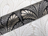 Wallpaper Shell Damask Wallpaper // Black