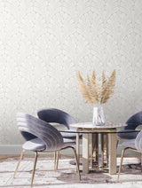 Wallpaper Shell Damask Wallpaper // Cream & Pearl