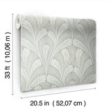 Wallpaper Shell Damask Wallpaper // Green