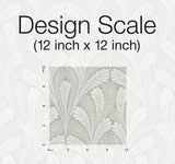 Wallpaper Shell Damask Wallpaper // Green