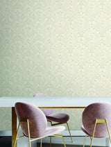 Wallpaper Shell Damask Wallpaper // Neutral & Pearl