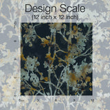 Wallpaper Shimmering Foliage Wallpaper // Black