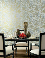 Wallpaper Shimmering Foliage Wallpaper // Khaki