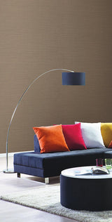 Wallpaper Shining Sisal Grasscloth Wallpaper // Beige Metallic