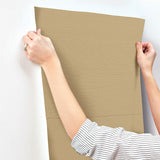 Wallpaper Shining Sisal Grasscloth Wallpaper // Beige Metallic