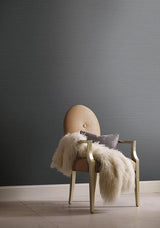 Wallpaper Shining Sisal Grasscloth Wallpaper // Grey Metallic