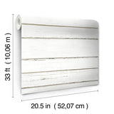 Wallpaper Shiplap Planks Wallpaper // White