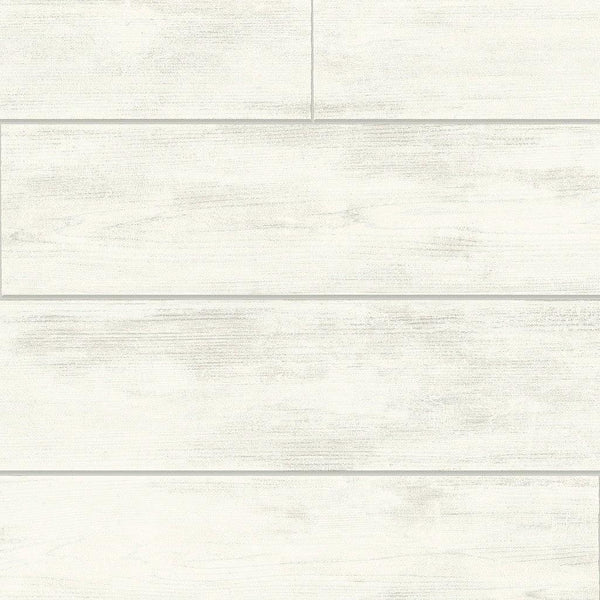 Wallpaper Shiplap Wallpaper // White & Grey 