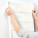 Wallpaper Shiplap Wallpaper // White & Grey