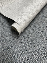 Wallpaper Silk Linen Weave Wallpaper // Navy