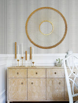 Wallpaper Silk Weave Stripe Wallpaper // Grey