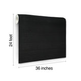 Wallpaper Sisal Grasscloth Wallpaper // Black