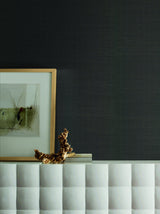 Wallpaper Sisal Grasscloth Wallpaper // Black
