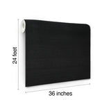 Wallpaper Sisal Grasscloth Wallpaper // Black