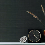 Wallpaper Sisal Grasscloth Wallpaper // Black