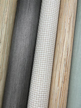 Wallpaper Sisal Grasscloth Wallpaper // Silver Metallic