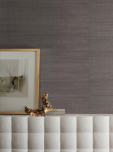 Wallpaper Sisal Grasscloth Wallpaper // Silver Metallic
