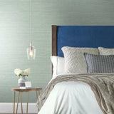 Wallpaper Sisal Twill Color Grasscloth Wallpaper // Aquamarine