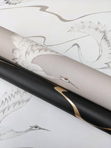 Wallpaper Soaring Cranes Wallpaper // Black & Gold