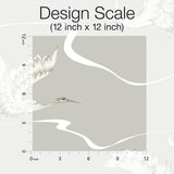 Wallpaper Soaring Cranes Wallpaper // Taupe