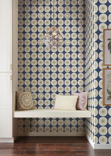 Wallpaper Soho Starburst Peel & Stick Wallpaper // Blue & Gold