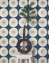 Wallpaper Soho Starburst Peel & Stick Wallpaper // Blue & Gold