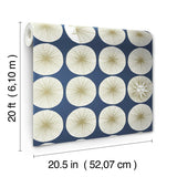 Wallpaper Soho Starburst Peel & Stick Wallpaper // Blue & Gold