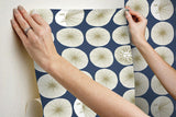 Wallpaper Soho Starburst Peel & Stick Wallpaper // Blue & Gold