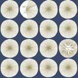 Wallpaper Soho Starburst Peel & Stick Wallpaper // Blue & Gold