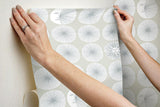 Wallpaper Soho Starburst Peel & Stick Wallpaper // Silver