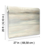 Wallpaper Soothing Mists Scenic Peel & Stick Wallpaper // Blue & Beige