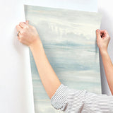 Wallpaper Soothing Mists Scenic Wallpaper // Blue
