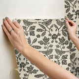Wallpaper Sparrow & Oak Premium Peel & Stick // Linen & Charcoal