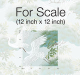 Wallpaper Sprig & Heron Wallpaper // Teal