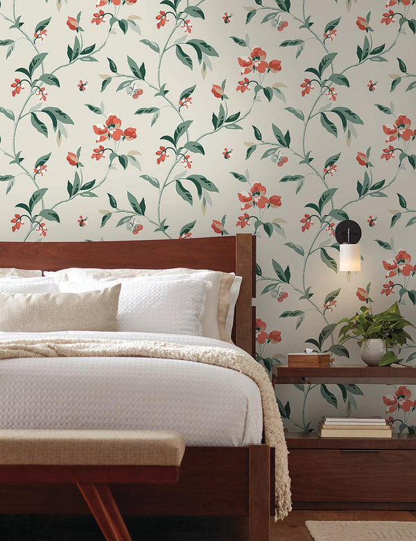 Wallpaper Springtime Wallpaper // Beige & Orange