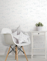 Wallpaper Starlight, Star Bright Peel & Stick Wallpaper // Blue & Grey