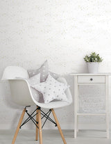 Wallpaper Starlight, Star Bright Peel & Stick Wallpaper // Silver & Gold