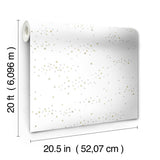 Wallpaper Starlight, Star Bright Peel & Stick Wallpaper // Silver & Gold