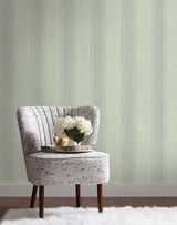 Wallpaper Stately Stripe Wallpaper // Blue & Pearl