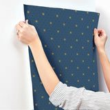Wallpaper Stella Star Wallpaper // Navy Metallic