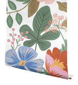 Wallpaper Strawberry Fields Peel & Stick Wall Mural // White & Green