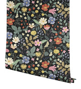 Wallpaper Strawberry Fields Wallpaper // Black & Green