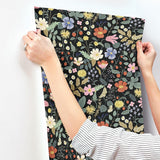 Wallpaper Strawberry Fields Wallpaper // Black & Green