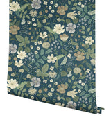 Wallpaper Strawberry Fields Wallpaper // Blue & Green