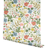 Wallpaper Strawberry Fields Wallpaper // White & Red