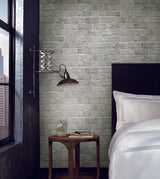 Wallpaper Stretcher Brick Peel & Stick Wallpaper // Grey